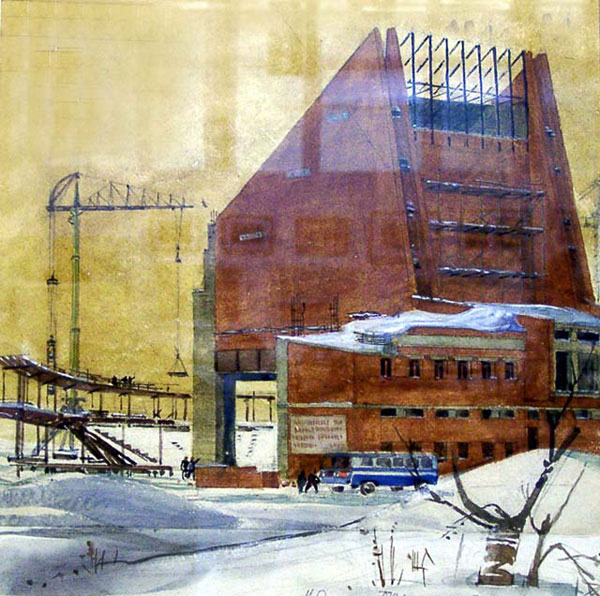 Рисунки архитектора В.А. Касаткина