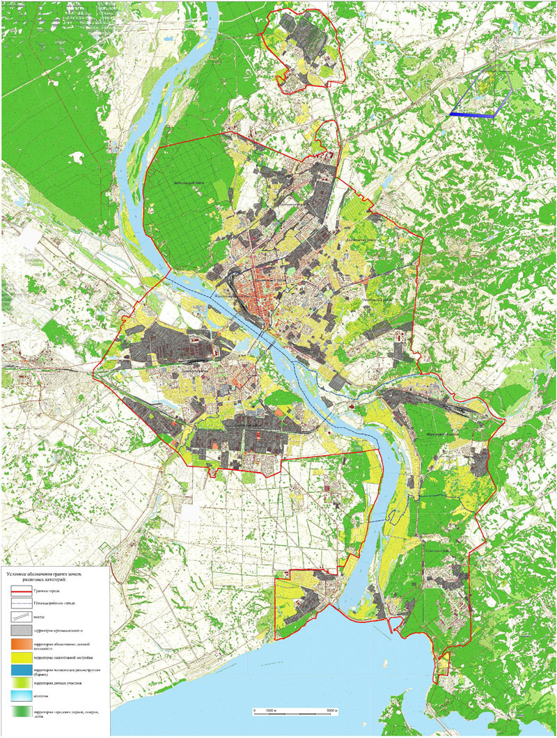 Карта-схема использования территории города Новосибирска