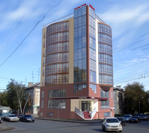 Здание гостиницы на пересечении улиц Красина (62/1) и Гоголя в Дзержинском районе г. Новосибирска. Проектная организация «АкадемСтройИнвест»