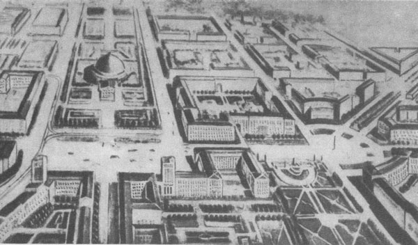 Генплан Новосибирска 1935 г. Проект бригады «Гипрогора»