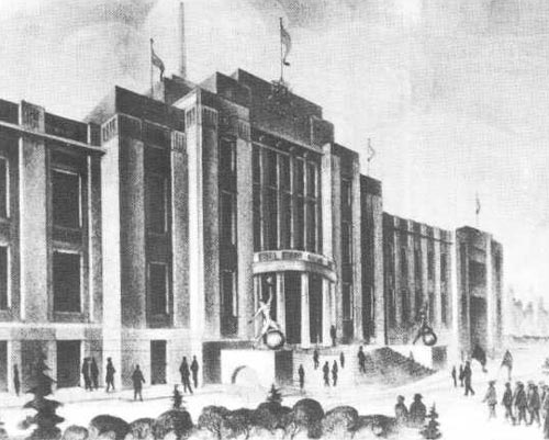 Проект здания Дворца Труда. Новосибирск