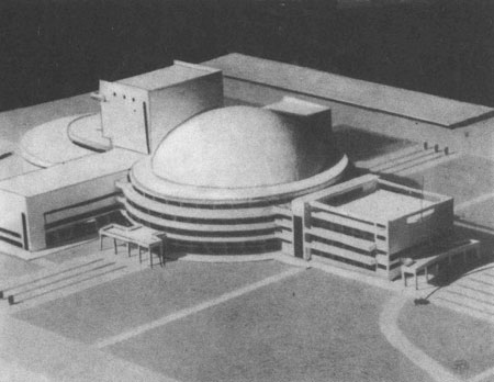 Проект ДКиН  архитектора А. З. Гринберга, художника М. И. Курилко, архитектора  Т. Я. Бардта. 1931 год