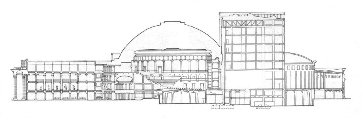 Новосибирский Государственный Академический Театр Оперы и Балета: Разрез здания