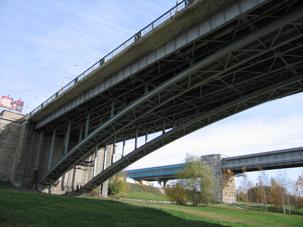 Коммунальный (Октябрьский) мост через Обь. Новосибирск