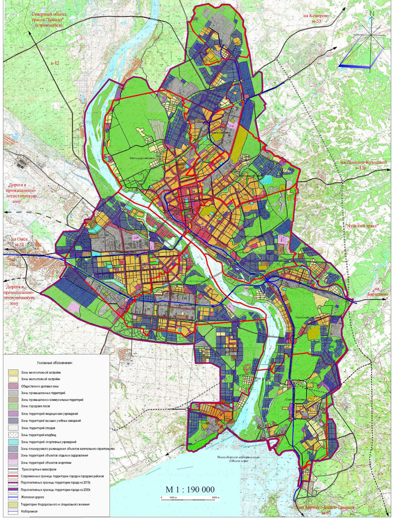 Генеральный план Новосибирска. Приложение 22. Карта-схема планируемого размещения объектов капитального строительства местного значения на период до 2030 года