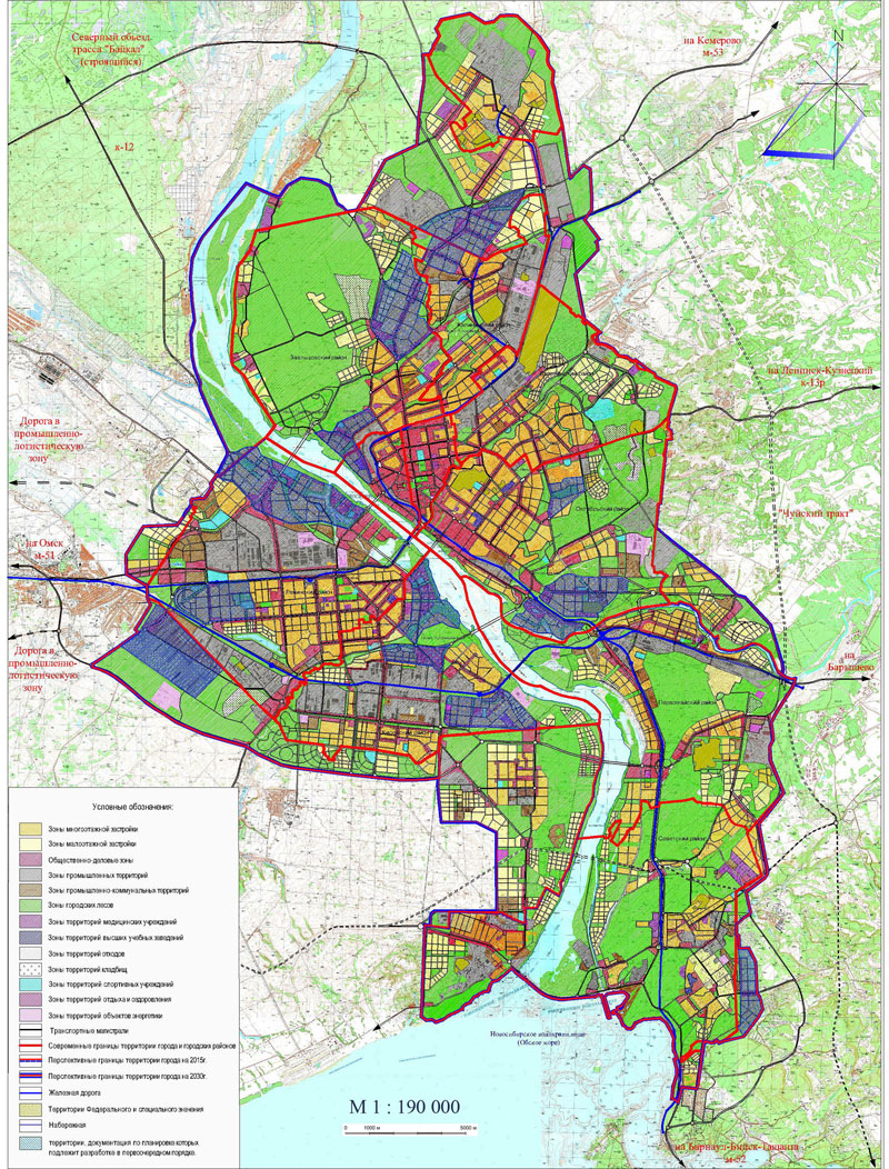 Генеральный план Новосибирска. Приложение 27. Карта-схема территорий, документация по которым подлежит разработке в первоочередном порядке