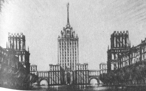 Проект реконструкции площади К. Маркса (Новосибирск. Архитектор Г.Я Гладштейн), 1950 г.